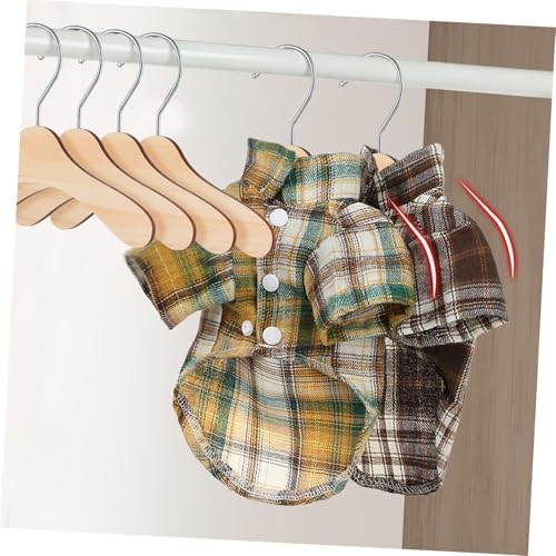 Dog Clothes Hangers- Wooden Pet Clothes Hangers Small Clothing Holder Pets Clothes Organizer for Puppy Clothes Storage