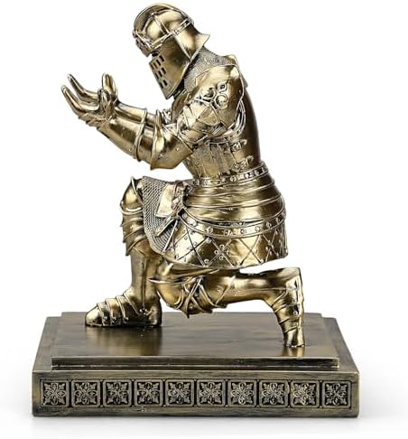 King's Guard Knight Pen Holder with a Letter Opener Desk Organizers Bronze