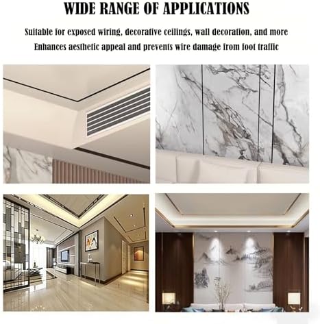 Stainless Cable Covers,Wall Cords Hider,3pcs 39.4in Metal Cord Cover,Wire Hiding Strip For Wall,Cable Hiding Strip,Lamp 