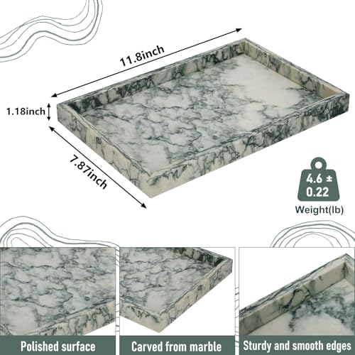 Marble Bathroom Tray,Pure Natural Vanity Tray