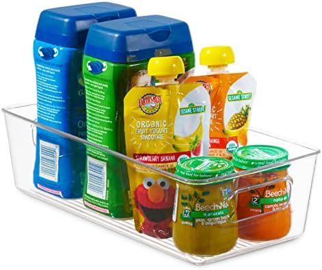 Set Of 8 Refrigerator Pantry Organizer Bins - Clear Food Storage Baskets for Kitchen, Countertops, Cabinets, Fridge, Fre