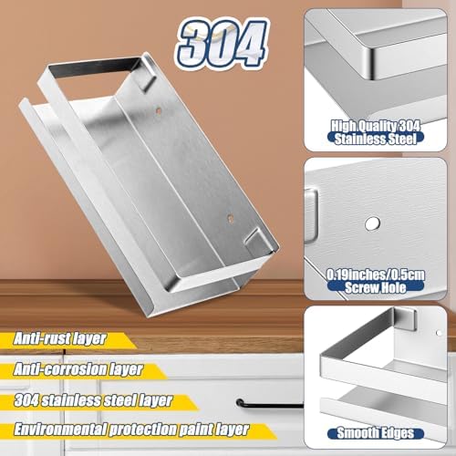 Lallisa 2 Pieces Stainless Steel Shelf Bathroom Shower Floating Shelves Wall Mounted Shower Caddy Basket Shelf Storage O