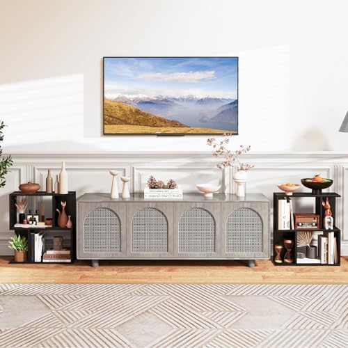 Tangkula 3 Tier Geometric Bookshelf, S Shaped Open Bookcase with Storage, Home Office Decor, Freestanding Wood Display S