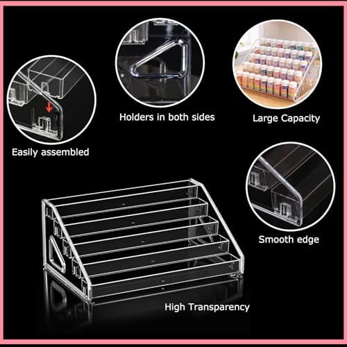 5-Tier Display Stand Rack, 2 Pack Nail Polish Organizer