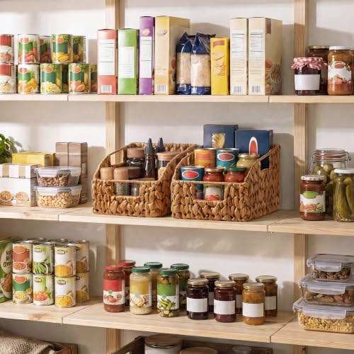 StorageWorks Decorative Baskets, Hyacinth Storage Baskets, Pantry Baskets