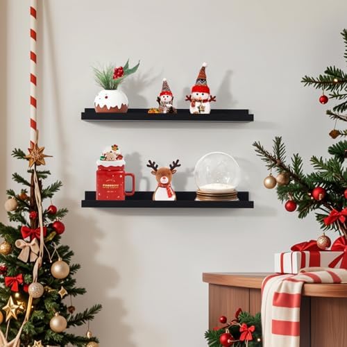 NEXHOME PRO Floating Shelves for Wall Set of 2,36 Inches Picture Ledge Shelf, Kids Bookshelf Wall Mounted for Living Roo