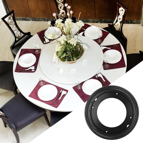 6 PCS 12 Inch Black Lazy Susan Turntable Bearing Plate