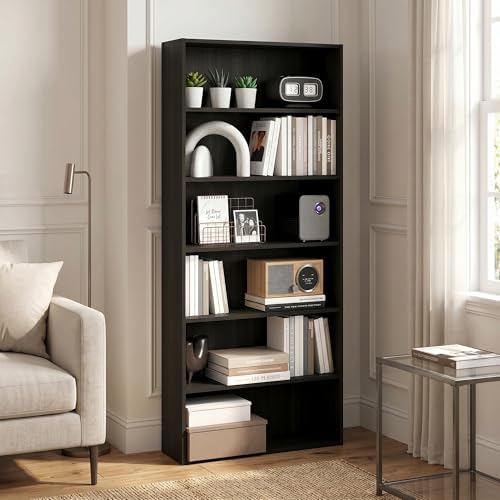 6-Tier Cube Storage Organizer Bookshelf, Bookcase with Open Shelf, Book Shelf, 7 x 24 x 53, for Bedroom, Home Office, Li