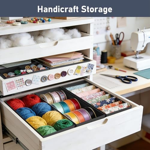 DIMJ Drawer Organizer Clothes - 26 Pack Baby Dresser Organizer for Nursery Closet Organization, Fabric Drawer Organizer Bins for Underwears Socks Bras, Foldable Storage Dividers for Bedroom