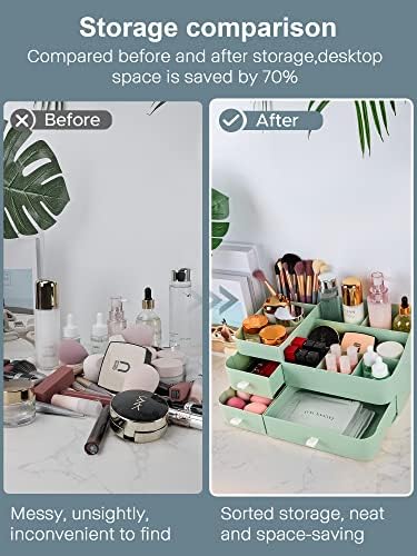 Makeup Organizer with Drawers,Large Capacity Countertop Organizer for Vanity,Bathroom and Bedroom Desk Cosmetics Organiz