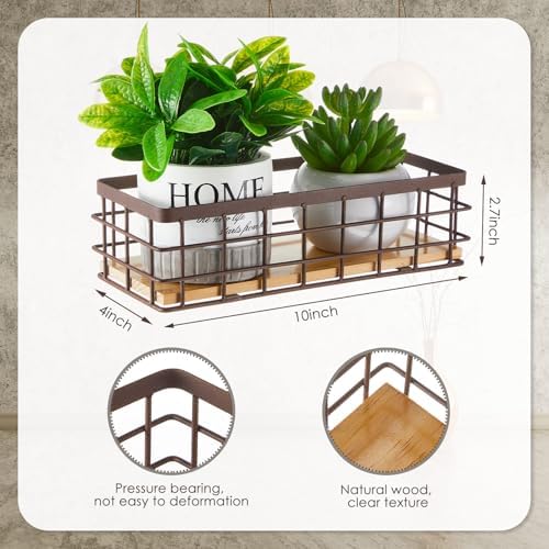 Funrous 2 Pcs Metal Small Wire Basket Wall Hanging Wire Basket Hang Small Bathroom Kitchen Storage Organizer Toilet Pape