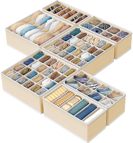Simple Houseware Closet Underwear Organizer Drawer Divider Assorted 7 pcs