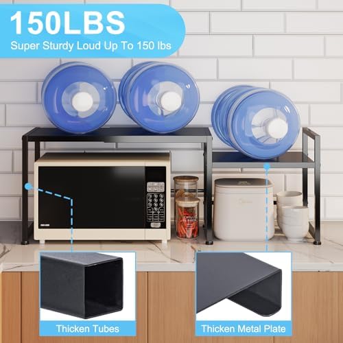 44.3 Inches Expandable Metal Storage Shelves,150LBS Heavy Duty Shelving Units and Storage For Appliance,Adjustable Utili