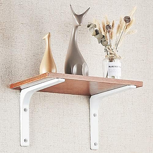 SAYAYO Wall Shelf Bracket White, 4 Inch Heavy Duty L Bracket for Wood