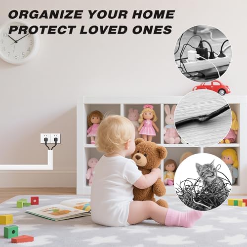 118" Silicone Cord Hider for Wall Mount TV,Large Self-Adhesive Cable Hider