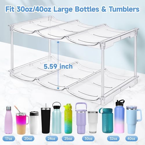 spospo Stackable Water Bottle Organizer for Stanley 40 oz Tumbler