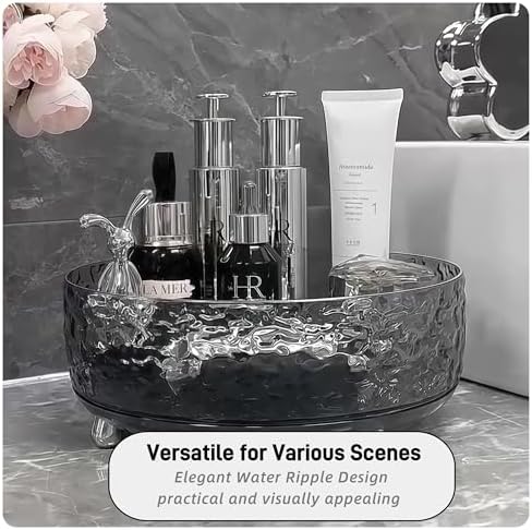2Pcs Premium Lazy Susan Organizer,9&11in Turntable Organizer for Bathroom, Kitchen, Vanity, Countertop, Table Top, Cabin