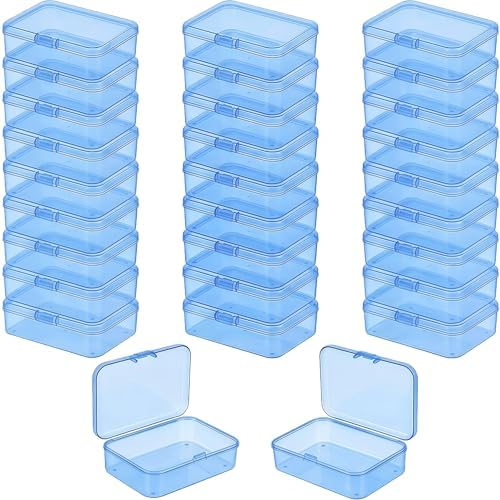 LJY 28 Blue Rectangular Plastic Boxes, 3.3 x 2.2 x 1 in for Packing Samples