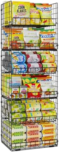 JKsmart 6-Tier XXL Stackable Wire Basket, Snack Organizer for Countertop