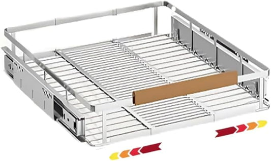 1 Pack Expandable Pull Out Cabinet Organizer，Side Mounting 17.1~28"x22.5"Cabinet Pull Out Shelves, Expandable Slide Out Spice Rack for Cabinet for Kitchen Bathroom Office