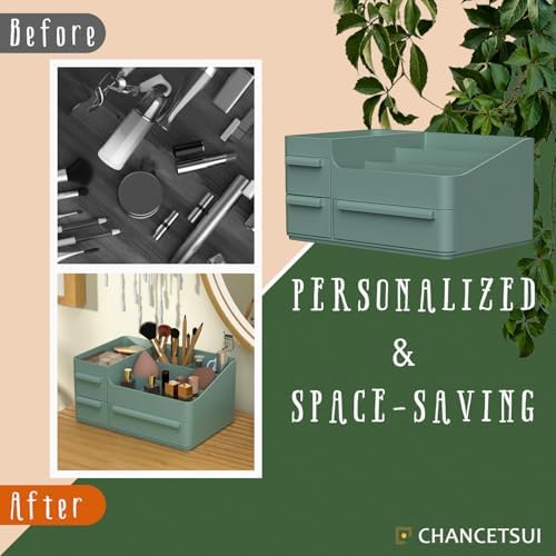 CHANCETSUI Makeup Organizer With Drawer For Vanity: Cosmetics Organizers Storage - Holder For Lipstick Nail Polish Eyesh