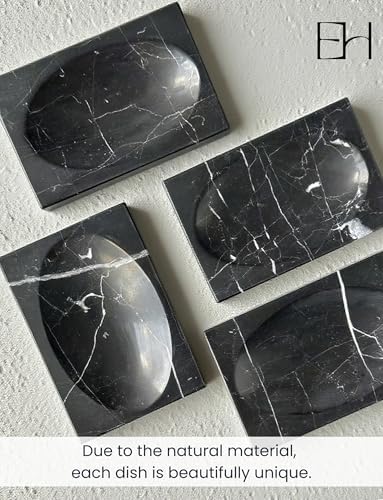 Marble Soap Dish Tray, Soap Bar Holder for Bathroom Shower