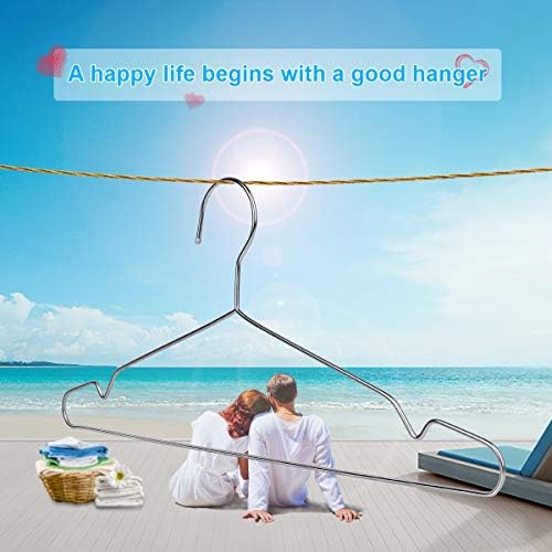 Fayleeko Wire Coat Hangers 120 Pack Strong Heavy Duty Stainless Steel Metal Ultra Thin Space Saving Clothes Hangers 16.5 Inch