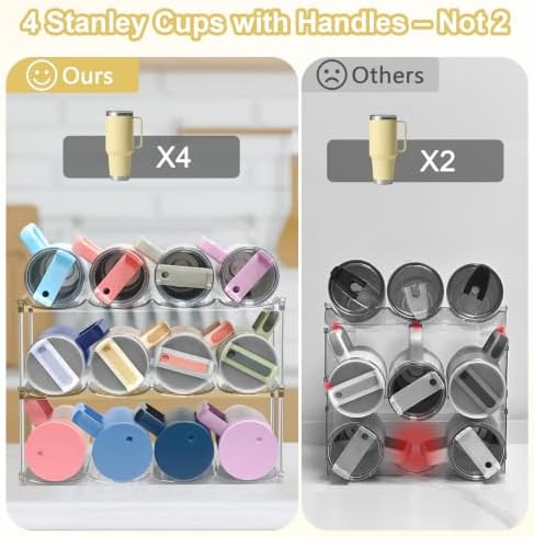 Spaclear Water Bottle Organizer - Stackable Water Bottle Holder for Cabinet