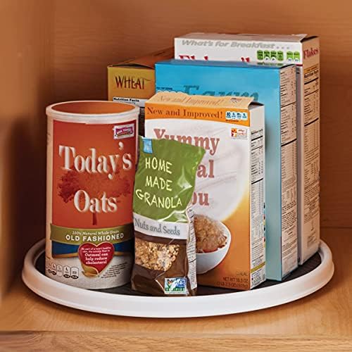 Copco 18 Inch Lazy Susan Turntable Organizer - Nonslip Rotating Cabinet Organizer for Kitchen Pantry, Under Sink, Counte