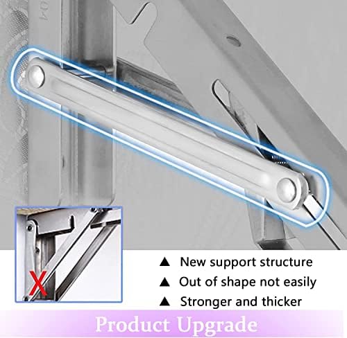 4Pcs 8" Folding Shelf Brackets, Shelf Brackets Max. Load 220 lb Collapsible Heavy Duty Stainless Steel DIY Wall Mounted 