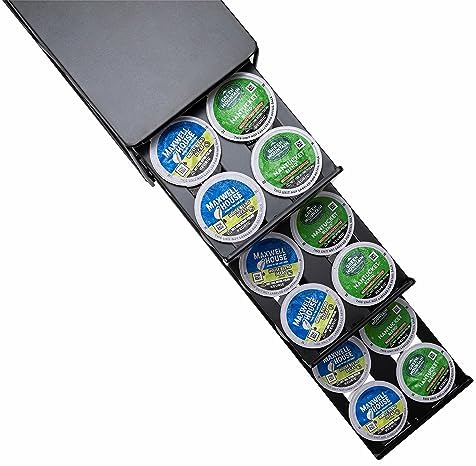 FlagShip K Cup Holder 3 Tier Coffee Pod Holder for K Cup Organizer Save Space Countertop Kitchen (42 Pods Capacity)