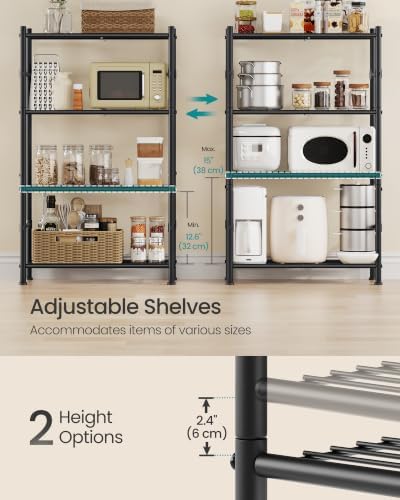 SONGMICS 4-Tier Storage Shelves, Steel Shelving Unit