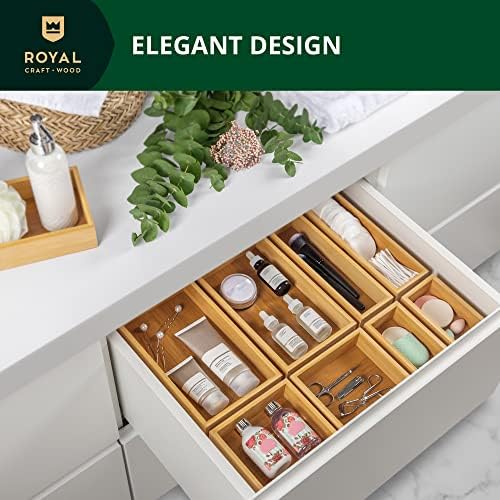 ROYAL CRAFT WOOD Bamboo Jewelry Organizer Box & Chests Set - Versatile Storage Solution for Makeup, Jewelry, and Bathroo