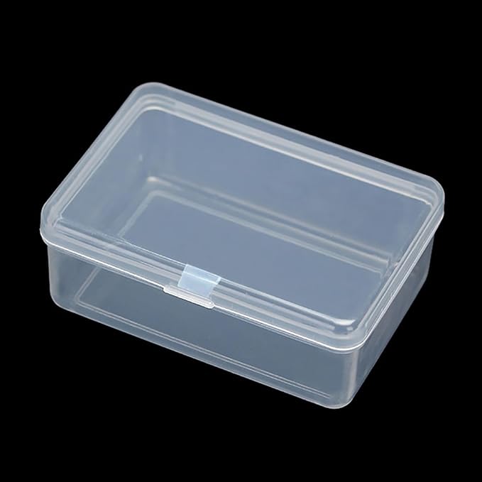 12 Pcs Rectangle Clear Craft Supply Case (2.99 x 2.05 x1.18 inch) - Clear Plastic Box Containers for Jewelry Findings and Art Supplies