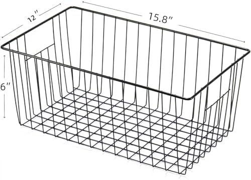 4 Pack Freezer Organizer Bins - Stand up Freezer Organizers for 16 Cu.Ft Upright Freezer, Easily Get Food Improve Air Ci