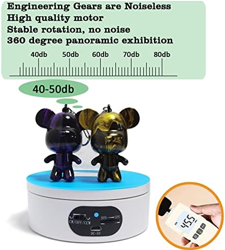 YVV Rotating Display Stand, 360 Degree Motorized Rotating Turntable, Adjustable Speed Rotating Display Stand, Electric S
