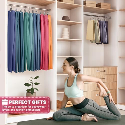 50 Pack Pants Hangers with Clips,Legging & Jean Hangers for Closet Hanging