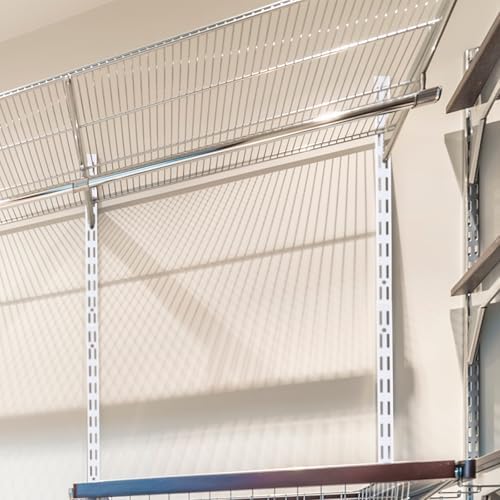10 Pcs 48 Inch Dual Track Brackets Shelf System Upright Wall Shelving Rail