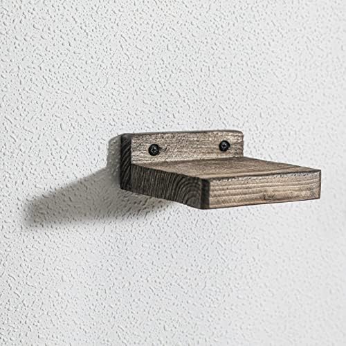 Freezing point Small Floating Shelves for Wall Set of 2 Natural Wood 4Inch Mini Wall Shelf Decor Plant Display Collectib