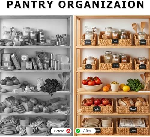 Pantry Baskets for Organizing,Storage Organizers,3Pack,Natural 2Set