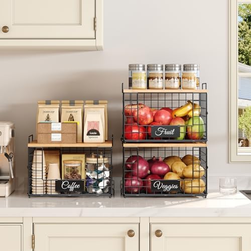 2 PACK XXL Potato and Onion Storage Bins, Pantry Organizers and Storage