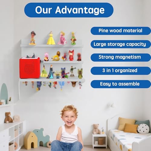 for Tonies Shelf Magnetic,for Tonie Figures Wall Shelves,for Toniebox Shelf
