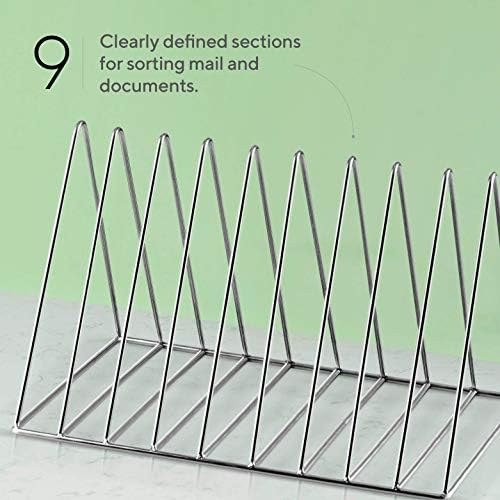 Mindspace Desk Organizers and Accessories, Desk Bookshelf - Home Office Accessories Desktop Organizer | Desk decor, Office Supply Organizer, Mail Organizer for Desk | The Wire Collection, Chrome