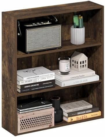 3-Tier Bookshelf, Cube Storage Organizer Bookcase, Book Shelf with Open Shelf, 7 x 24 x 26, for Home Office, Living Room