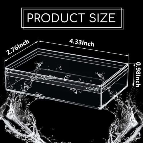 12-Pack Acrylic Rectangle Box Party Favor Display Box, 4.33x2.76x0.98 Inch