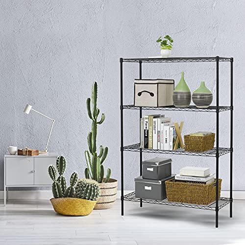 HCY 4-Tier Wire Shelving Unit Storage Shelves Shelf Organizer 54"x36"x14" Heavy Duty Metal Storage Rack NSF Height Adjus