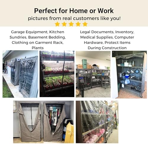Formosa Covers Clear Front Wire Shelf Cover 60x24x72" Grey No Shelf
