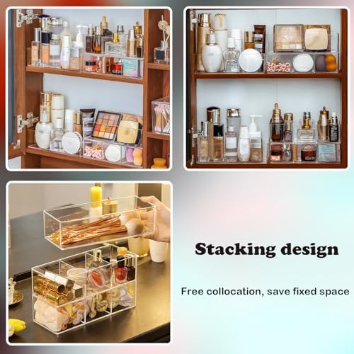 Acrylic Organizer 2-Piece Makeup Organizer Set