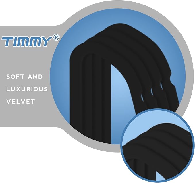 TIMMY 50 Pack Velvet Hangers, Non-Slip Ultra-Thin Space-Saving Suit & Coat Hangers with 360° Silver Swivel Hook - Hold 10 lbs, for Blazers, Dresses & Pants (Black/Silver, 17.7 in)