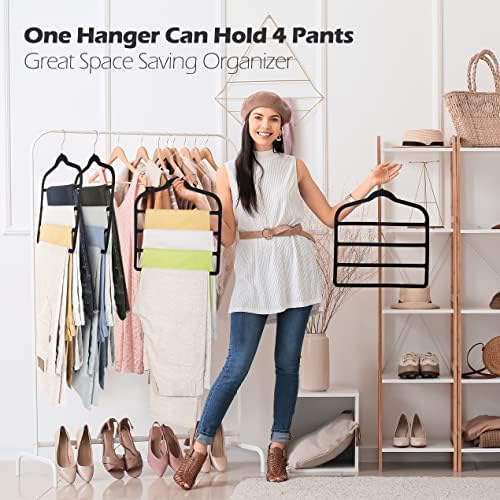 Velvet Pant Clothes Hanger Space Saving Non Slip Hanger Jean Slack Hangers
